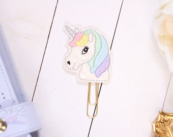 Unicorn Planner Clip | Planner Accessories, Paperclip Bookmark, Planner Gift