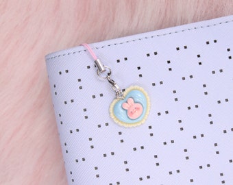 Bunny Cookie Planner Charm, Phone Charm, Purse Charm | Planner Accessories