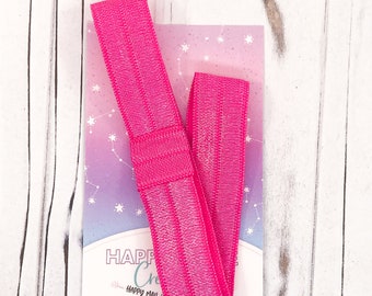 Planner Band, Book and Planner Accessories - Hot Pink Planner Band with Pen Loop