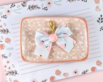 Bow Planner Charm, Peaches - Planner Accessories, Travelers Notebook Charm