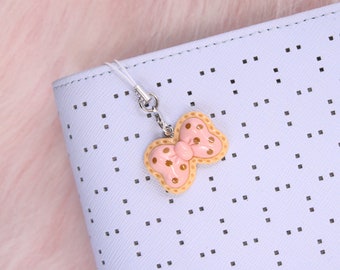 Bow Cookie Planner Charm, Phone Charm, Purse Charm | Planner Accessories