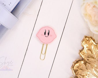Cute Pink Puff Ball Planner Clip | Planner Accessories, Paperclip Bookmark, Planner Gift