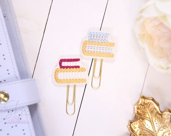 Stack of Books Planner Clip | Planner Accessories, Paperclip Bookmark, Planner Gift