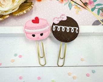 Cupcake Macaron Planner Clips | Planner Accessories, Paperclip Bookmark, Planner Gift