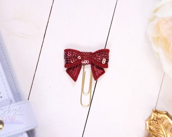 Bow Planner Clip | Planner Accessories, Paperclip Bookmark, Planner Gift