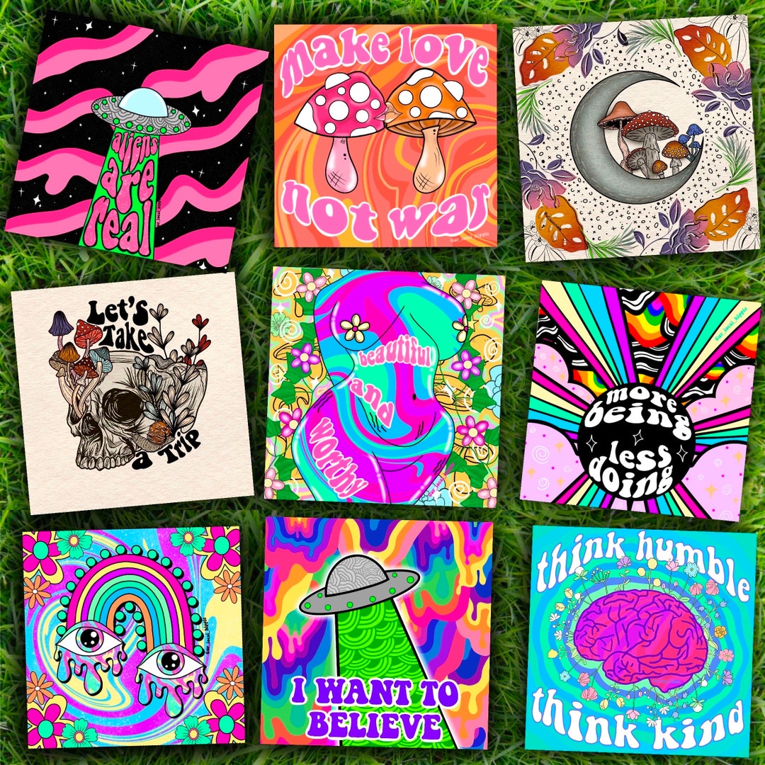 Psychedelic Trippy Digital Print Art - Etsy