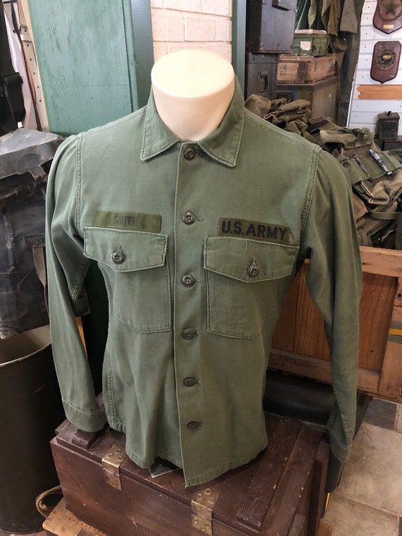 Vintage Army OG 107 Shirt Size Large