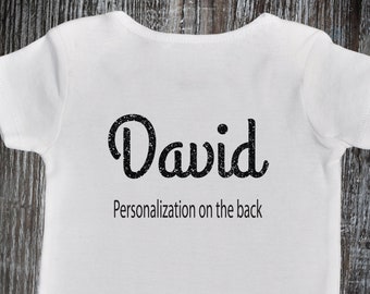 Personalization on the back - Add to your custom bodysuit order. Any Name