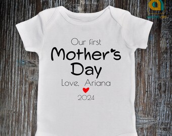 Our First Mother's Day Onesie®, Mothers Day Gift from Baby, 1st Mothers Day, Personalized Mothers Day,  My First Mother's Day Baby