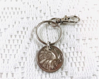 1985 Australia Bird Silver  Key Chain, Australia Birth Year 1996 Coin Key Chain, Queen Elizabeth Key Chain