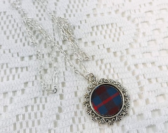 Scottish Tartan Elliot (Ellot) Weathered Clan Circle Necklace Classic Style