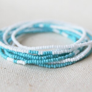 Turquoise enkelbandje met kraaltjes, strand enkelbandje, boho enkelbandje, enkelbandje met kralen, tribal enkelbanden, hippie enkelbandje, enkelbandje voor vrouwen, cadeaus voor vrienden