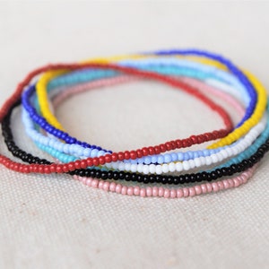 Seed Bead Bracelet, Choose Color, Beaded Bracelet, Boho Bracelet, Hippie Bracelet, Beach Bracelet, Bracelet for Women, Gifts for Friends
