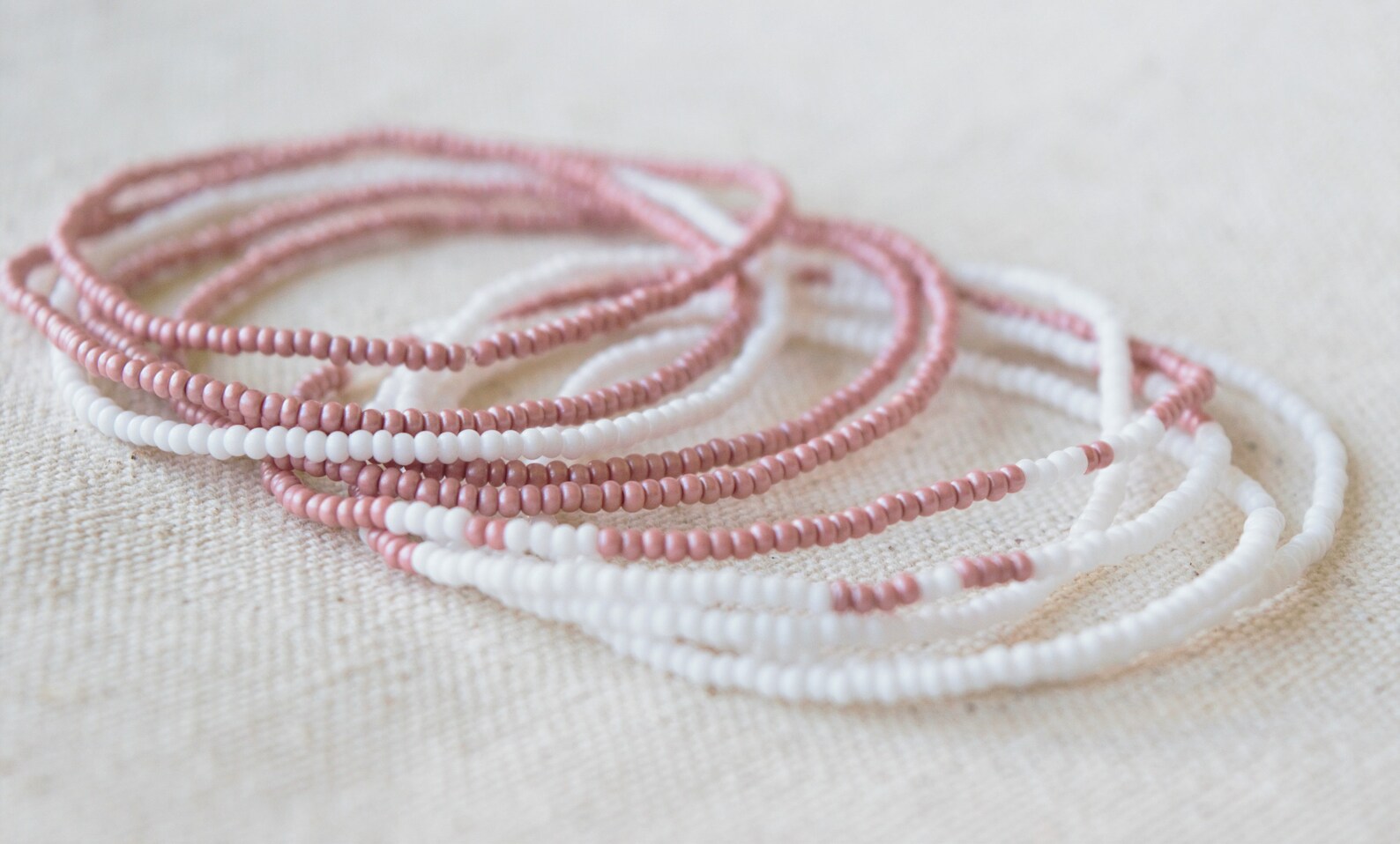 Pink Seed Bead Anklet Set, Beach Anklet, Boho Anklet, Beaded Anklet ...