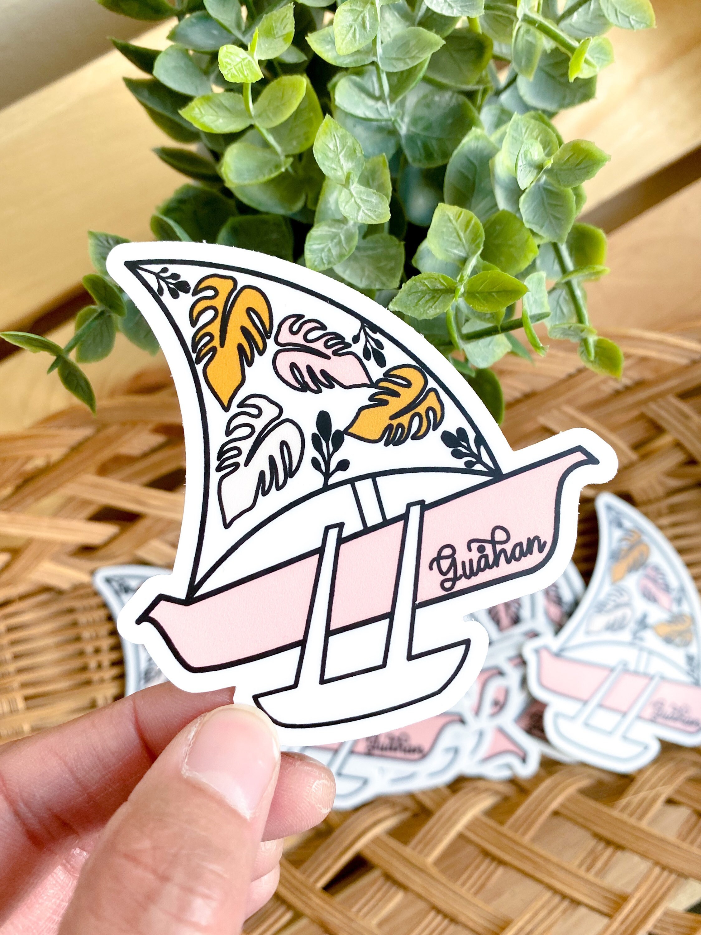 Guam Sticker Guam Galaide Sticker Pink Guam Sticker Guam Etsy