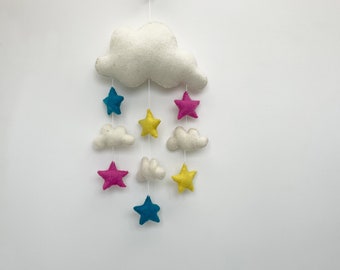 Cloud and and stars hanging Nursery Decor