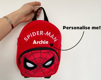 personalised spiderman backpack