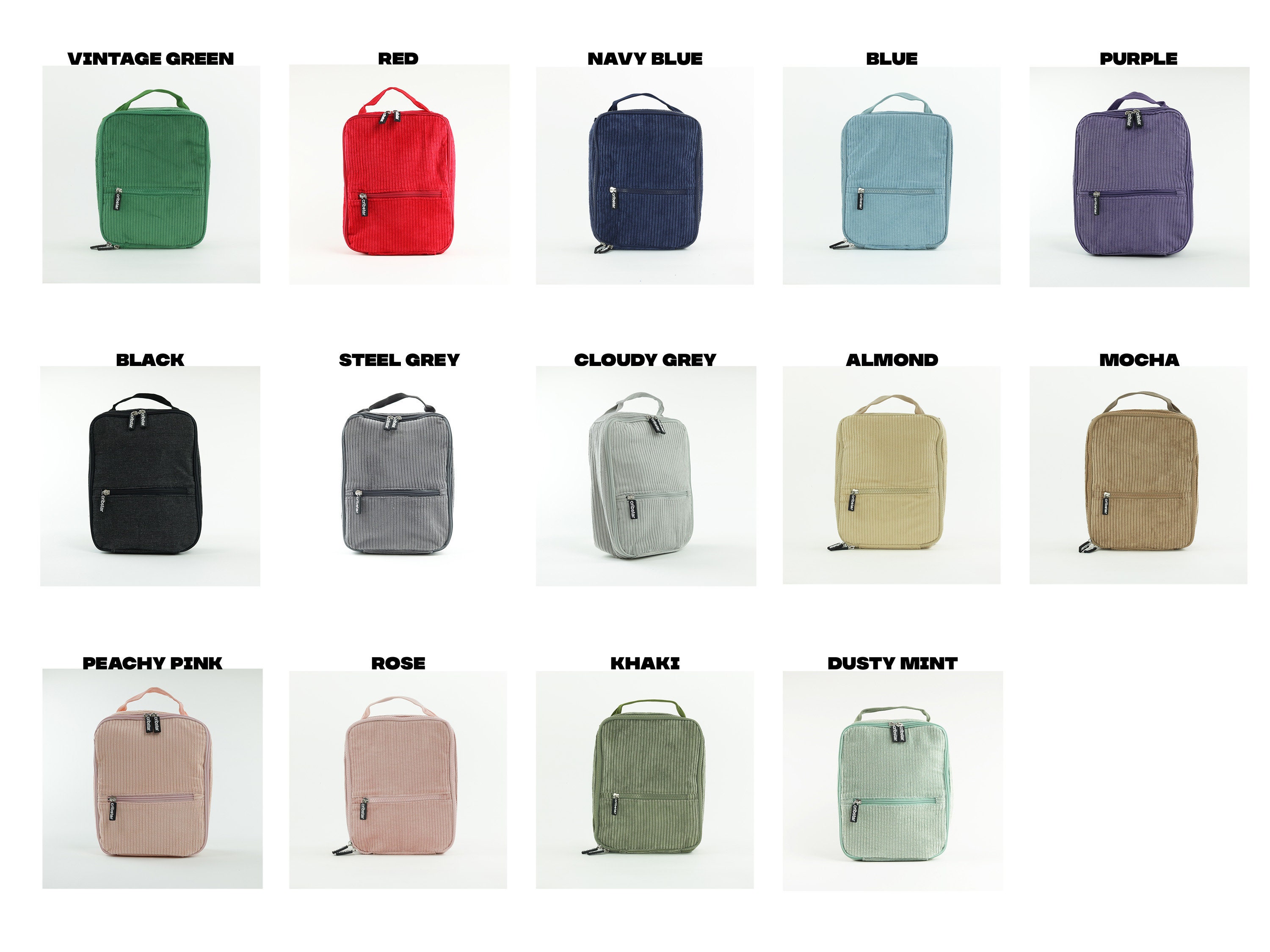 Personalised Retro Corduroy Lunch Bag