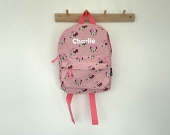 Personalised Minnie Mouse Toddler/Nursery Backpack