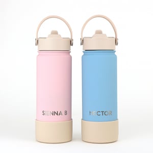 Gourde personnalisée isotherme et réutilisable 18 oz/500 ml - Gravée au laser - Horizontale - Parfaite pour les enfants et les adultes - Excellent cadeau !