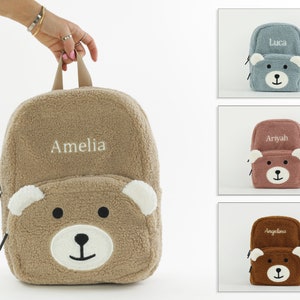 Personalised Fluffy Teddy Kids Backpack image 1