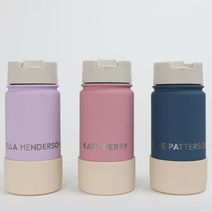 Personalised Engraved Insulated and Reusable Tea/Coffee Mug - Flask - Horizontal - Travel Mug - Hot and Cold Drinks
