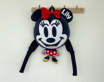 Mochila infantil personalizada da Minnie Mouse para bebês e crianças pequenas