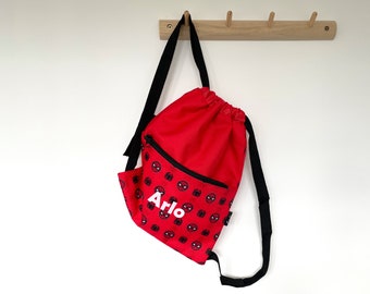 Personalised Spiderman Drawstring Toddler/Nursery Backpack