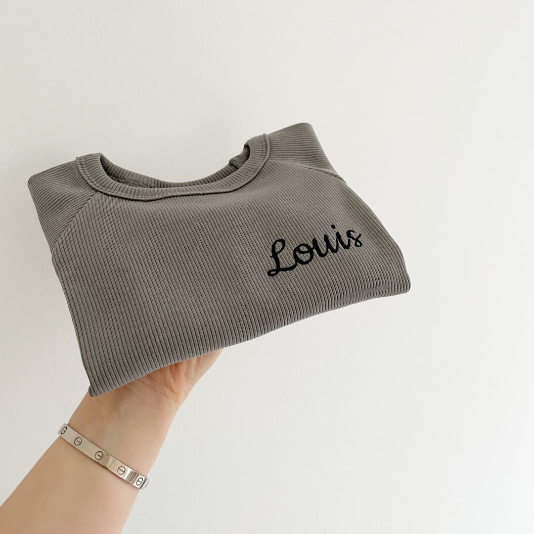 Personalised Baby and Child Ribbed Sets - Embroidered Kids Sets ...