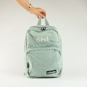 Sac à dos personnalisé en velours côtelé/denim/imprimé de style rétro pour enfants