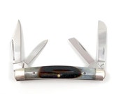 1980s quot Little Tobacco Congress quot Pocket Knife, 4 blade, Second Cut Bone Handles - Mint in Box