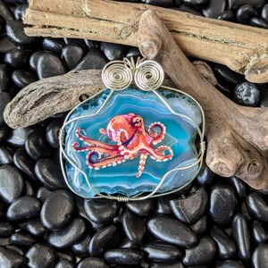 Octopus Agate Pendant