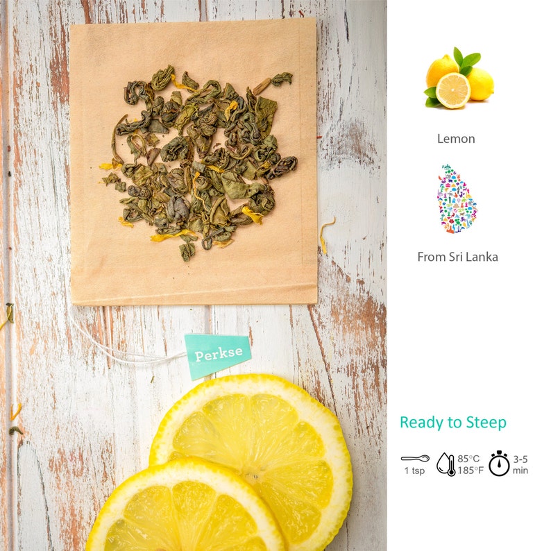 LEMON ZEST Organic Green Tea Honey Lemon Green Tea Healthy Etsy