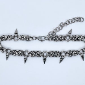 Spiked Chainmail  Necklace