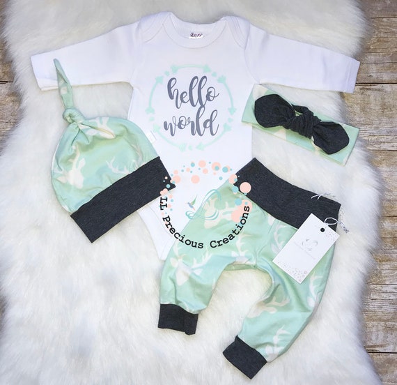 hello world baby boy outfit