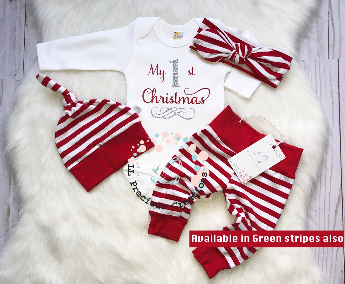 baby's first christmas girl outfit