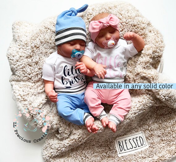 Twin Little Sister Little Brother Matching Outfits Newborn - Etsy