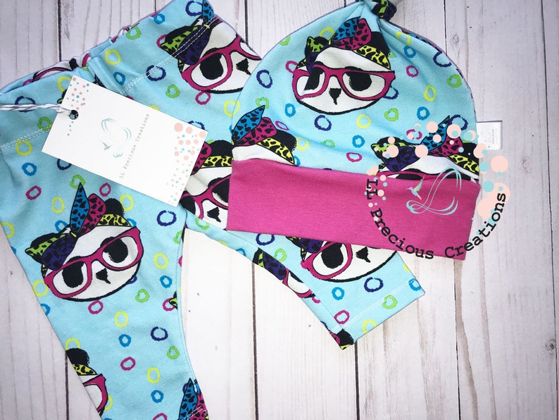 Baby Girl Leggings Hat Set Baby Pants Girl Leggings Baby Girl Clothes Coming Home Outfit Baby Shower Gift