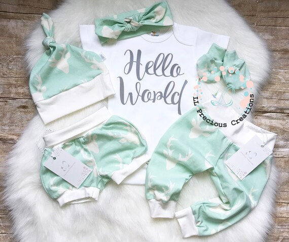 hello world baby outfit