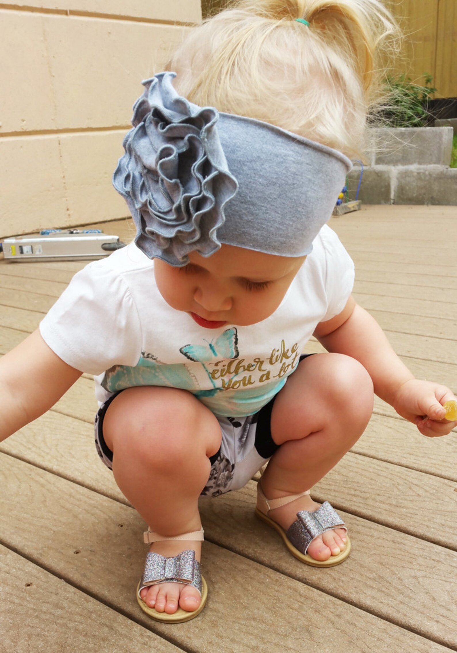 Flower Head Wrap Baby Flower Headband Hair Bow Flower Etsy