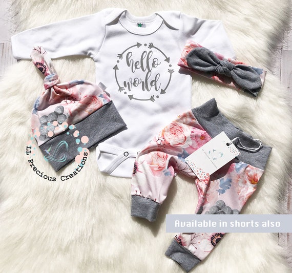 floral baby girl outfit
