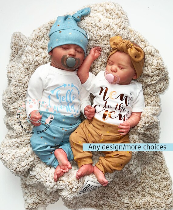 New to the Crew Toffee Buttery Soft Baby Girl Outfit Newborn