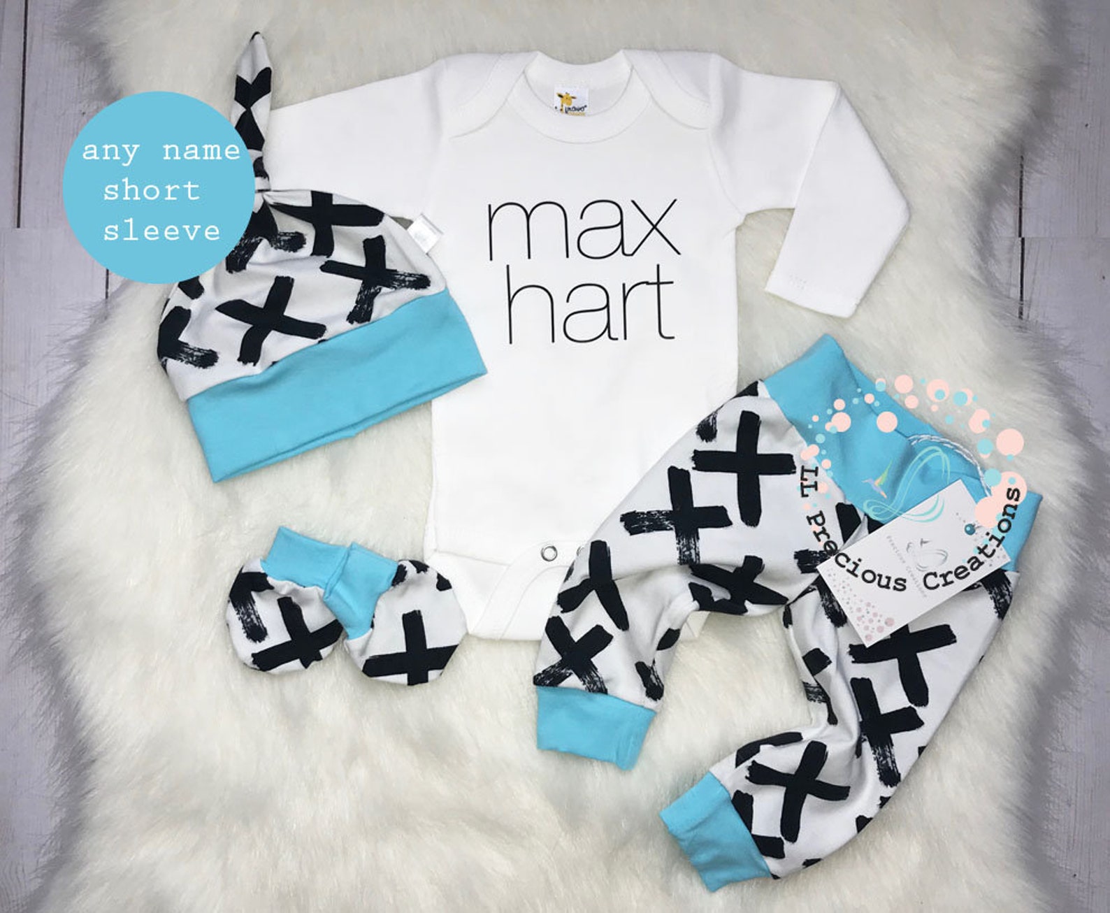 Baby Boy Outfit Take Home Baby Boy Outfit Personalized Baby Etsy