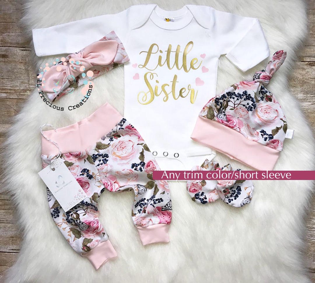 Baby Girl Coming Home Outfit Organic Hello World Outfit Newborn Girl ...