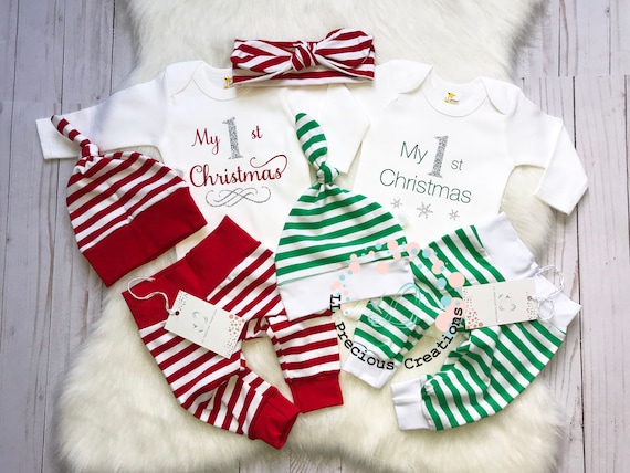 my first christmas infant outfit