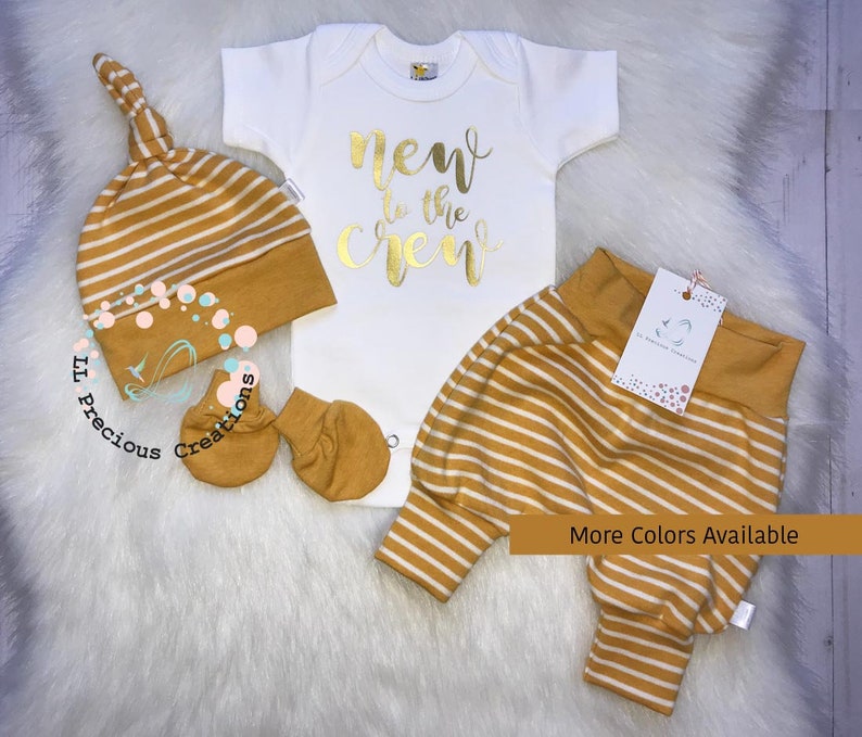 new to the crew baby boy outfit