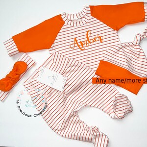 Personalized footed baby pants Raglan shirt Baby coming home baby outfit Newborn baby hospital outfit Baby shower gift Photo prop