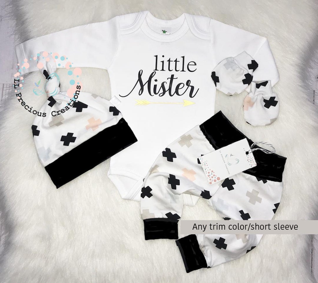 Coming Home Baby Boy Outfit Little Mister Newborn Outfit Boy Clothes