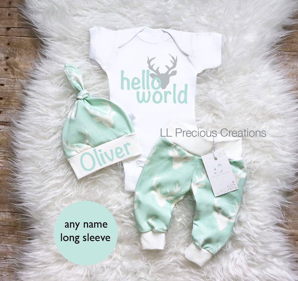 baby hello world outfit