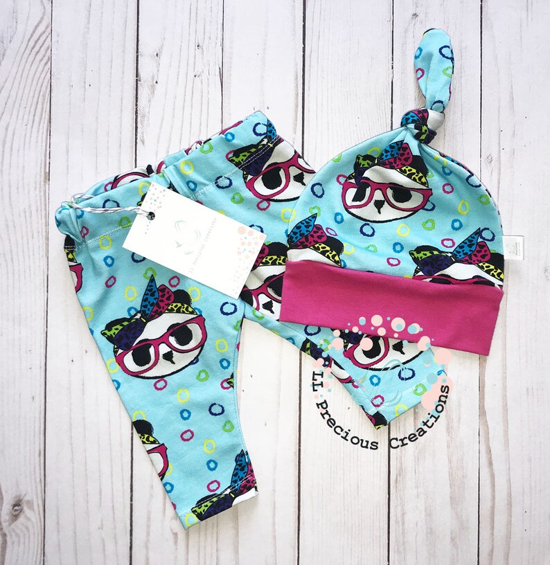 Baby Girl Leggings Hat Set Baby Pants Girl Leggings Baby Girl Clothes Coming Home Outfit Baby Shower Gift